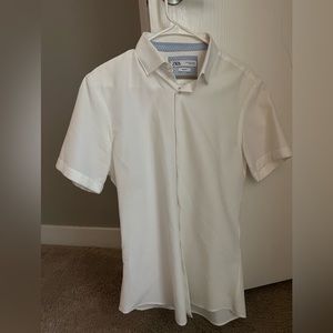 All white short sleeve Zara